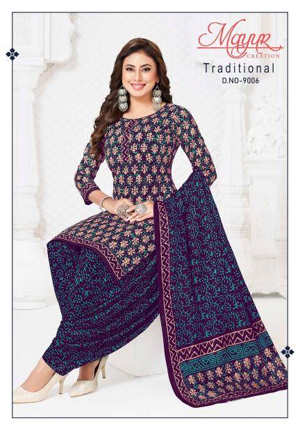 Mayur traditional vol-9 Fancy dress material suppliers
