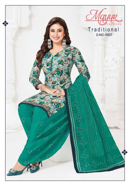 Mayur traditional vol-9 Fancy dress material suppliers