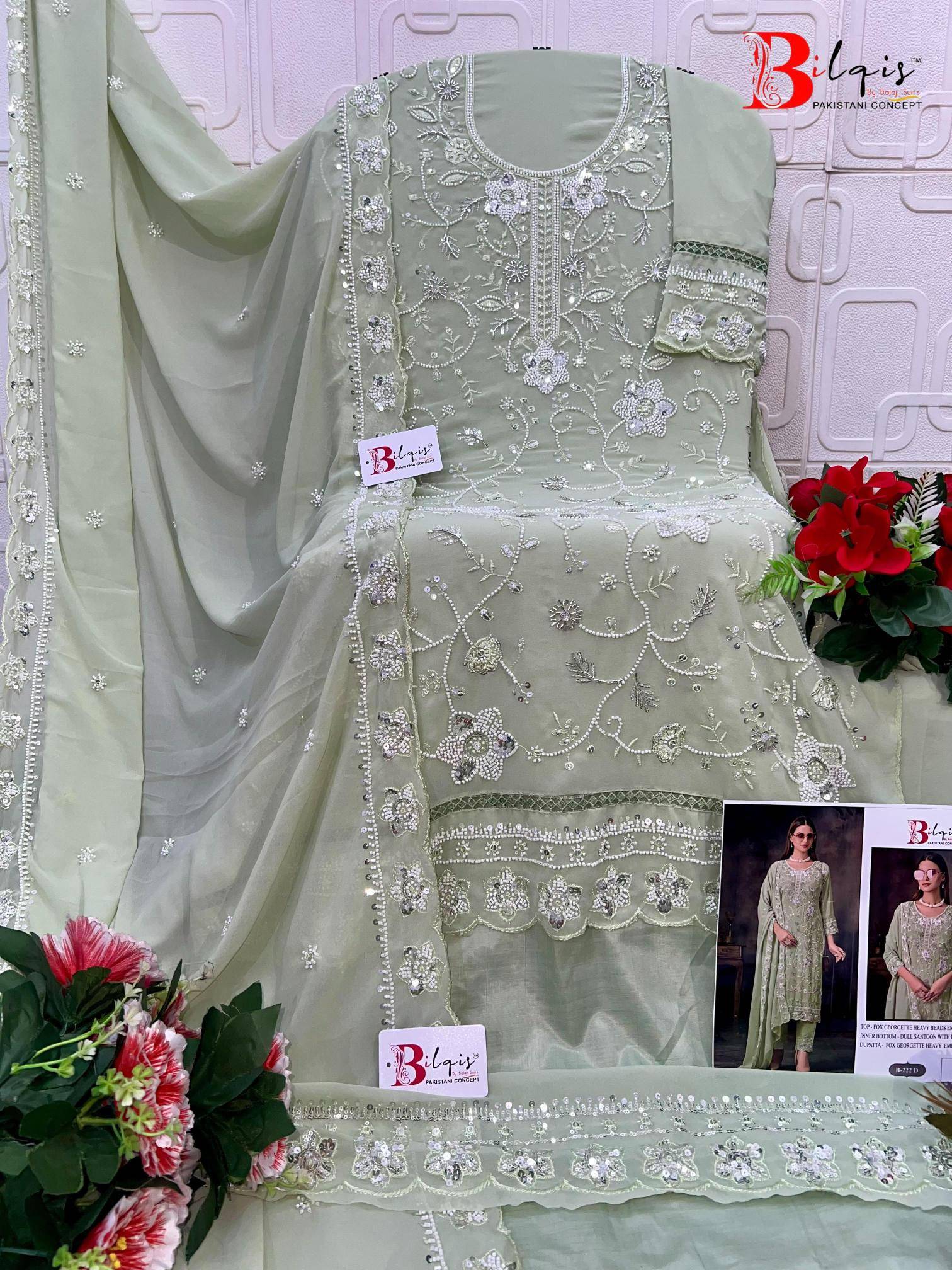 BilqisTM d.no B-222 A TO D Sawlar Kameez wholesale supplier