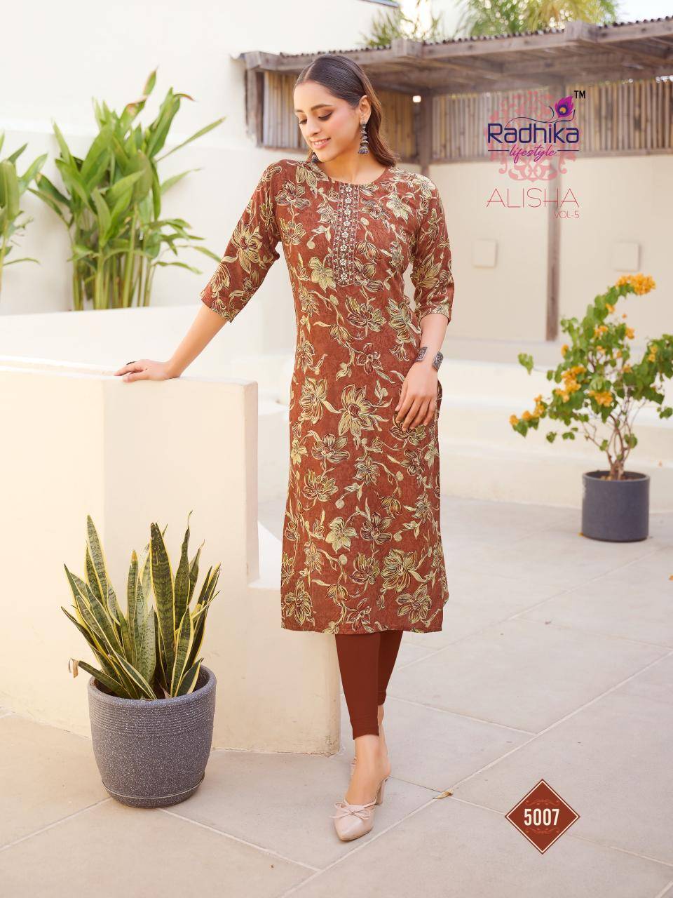 Radhika lifestyle alisha vol 5 Kurti wholesale market in Surat