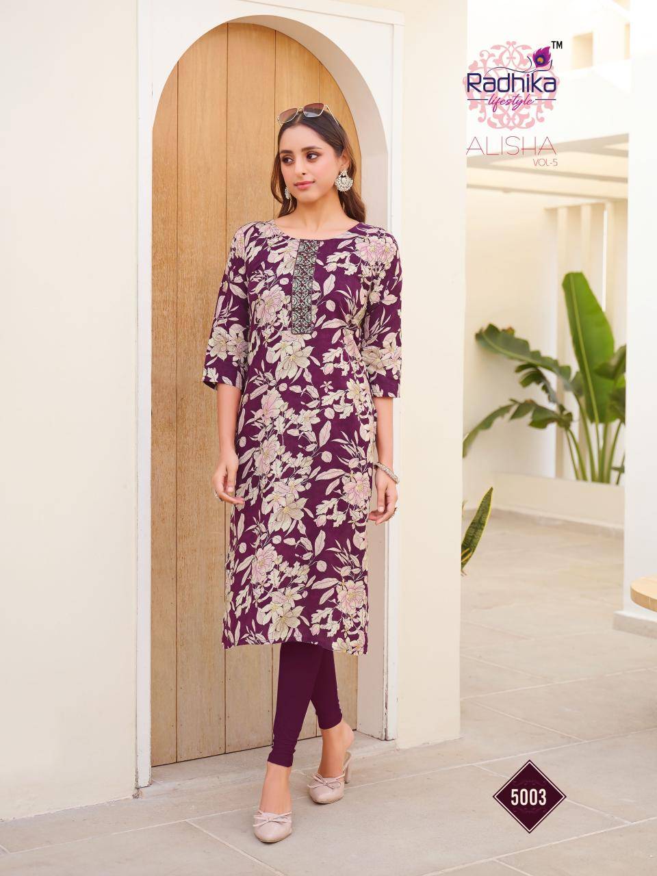 Radhika lifestyle alisha vol 5 Kurti wholesale market in Surat