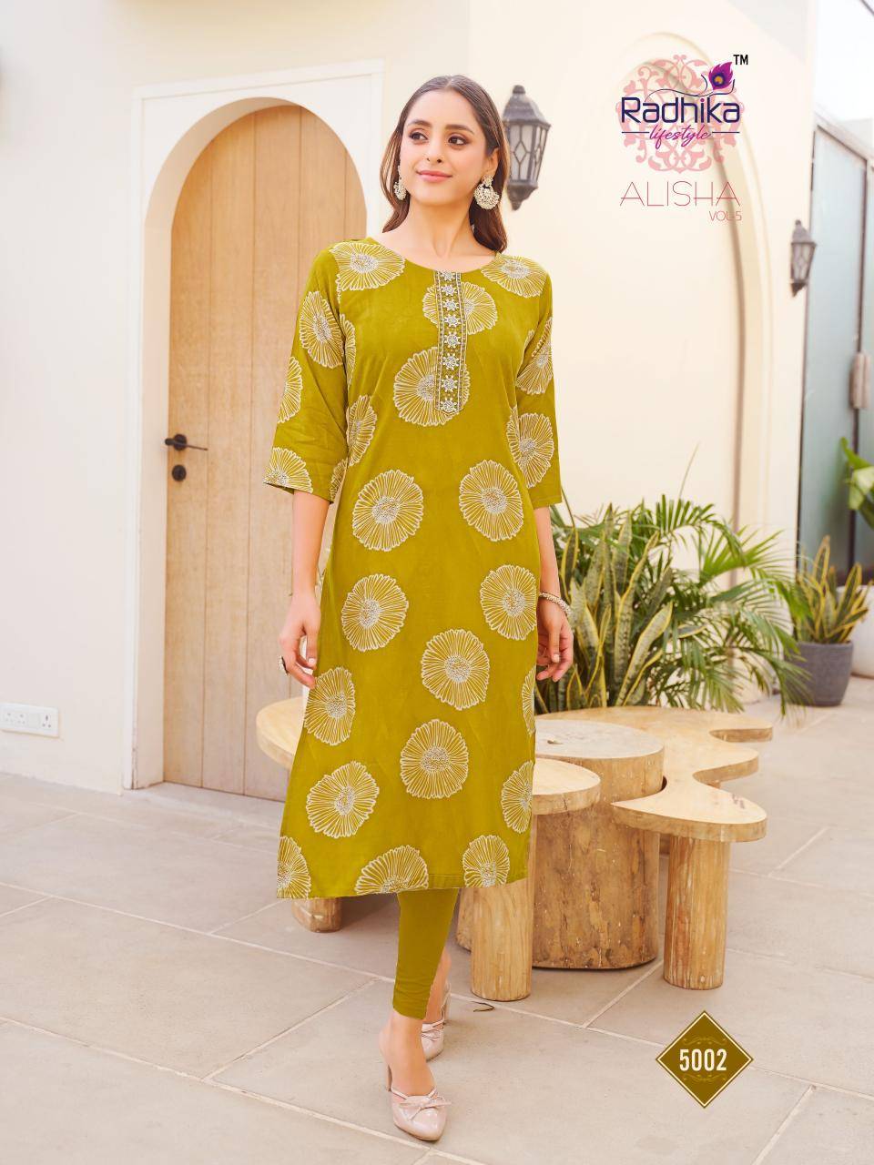 Radhika lifestyle alisha vol 5 Kurti wholesale market in Surat