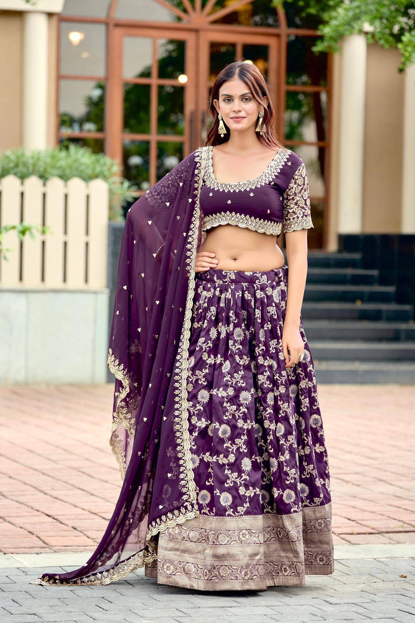 PRESENTING NEW ALC 168 miragi silk Affordable lehenga choli suppliers