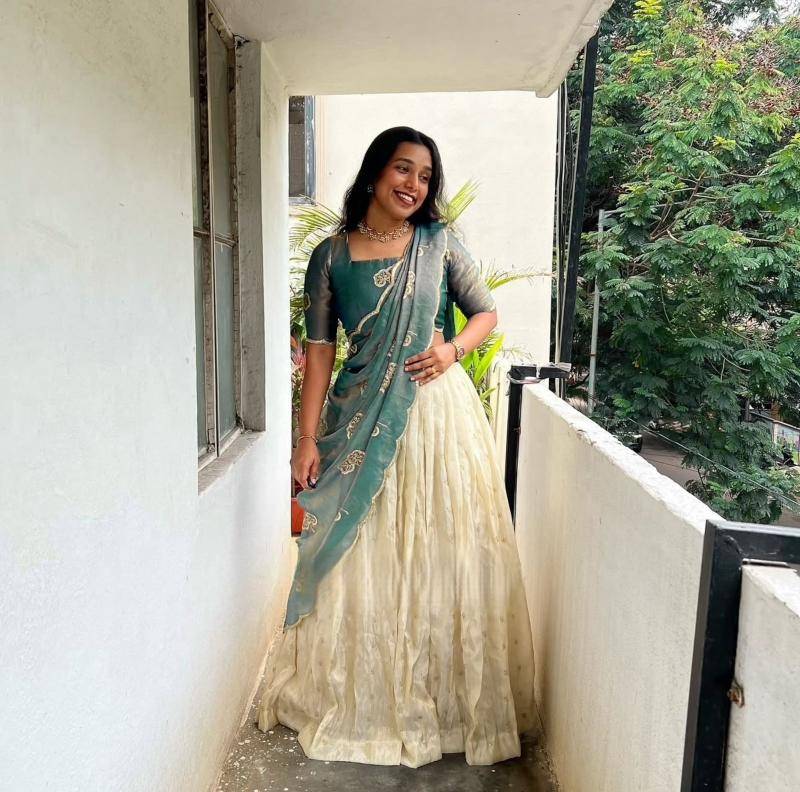 PC-549 fendy silk Sky Blue Party wear lehenga choli wholesale