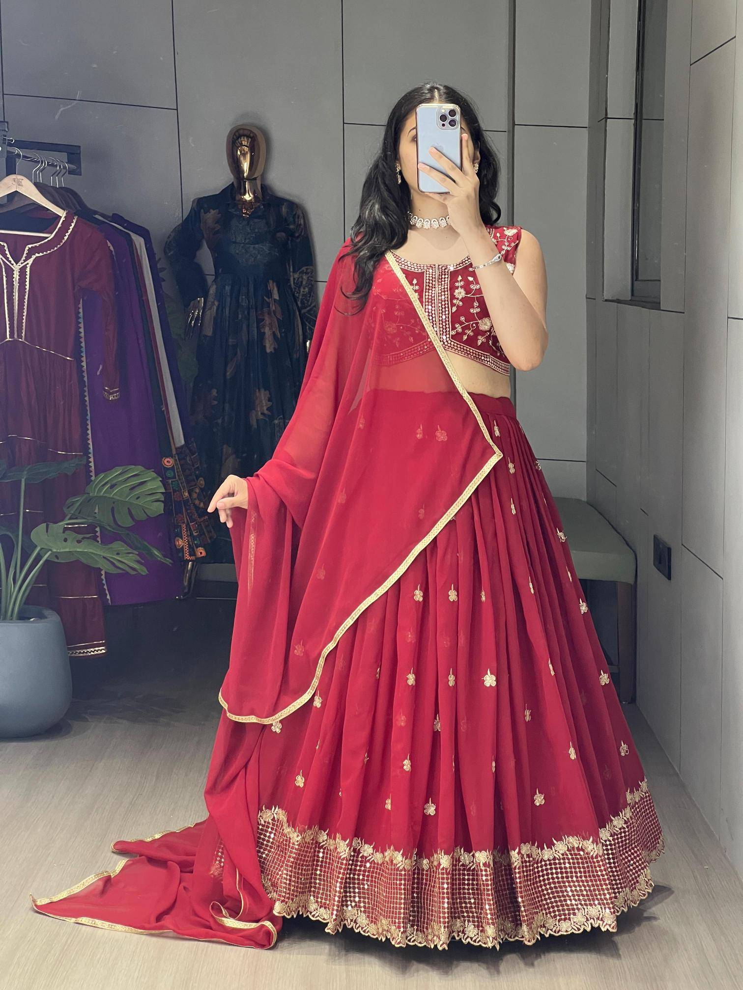 GRTN 9036 MRN Gorgette Online lehenga choli suppliers