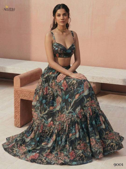 Alizeh Florence Velvet lehenga choli exporter