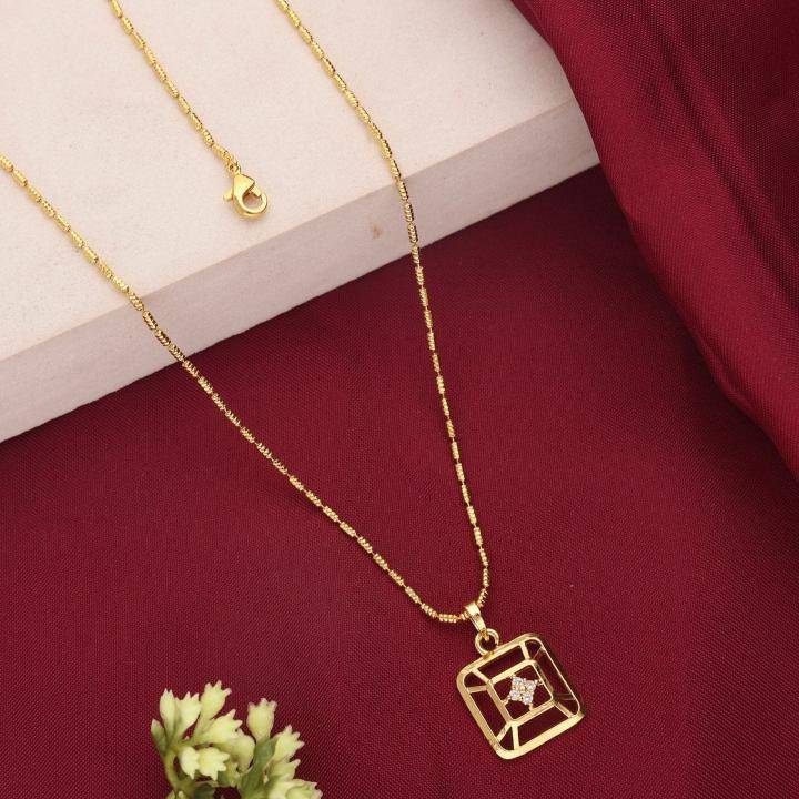 Micro gold polish chain pendant 501 Imitation jwellery suppliers in Mumbai
