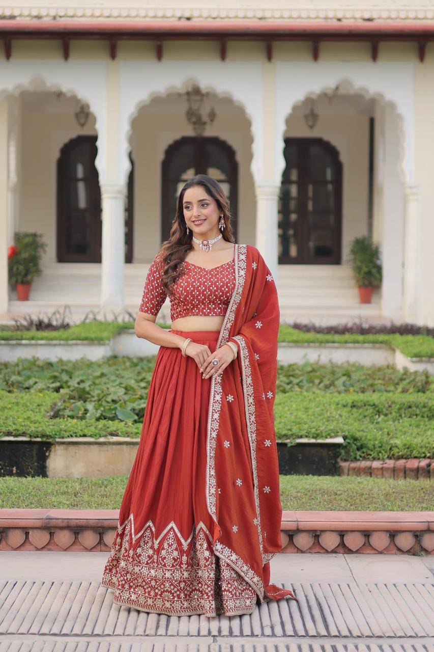 KA-5055 Vichitra Silk Customized lehenga choli in Mumbai