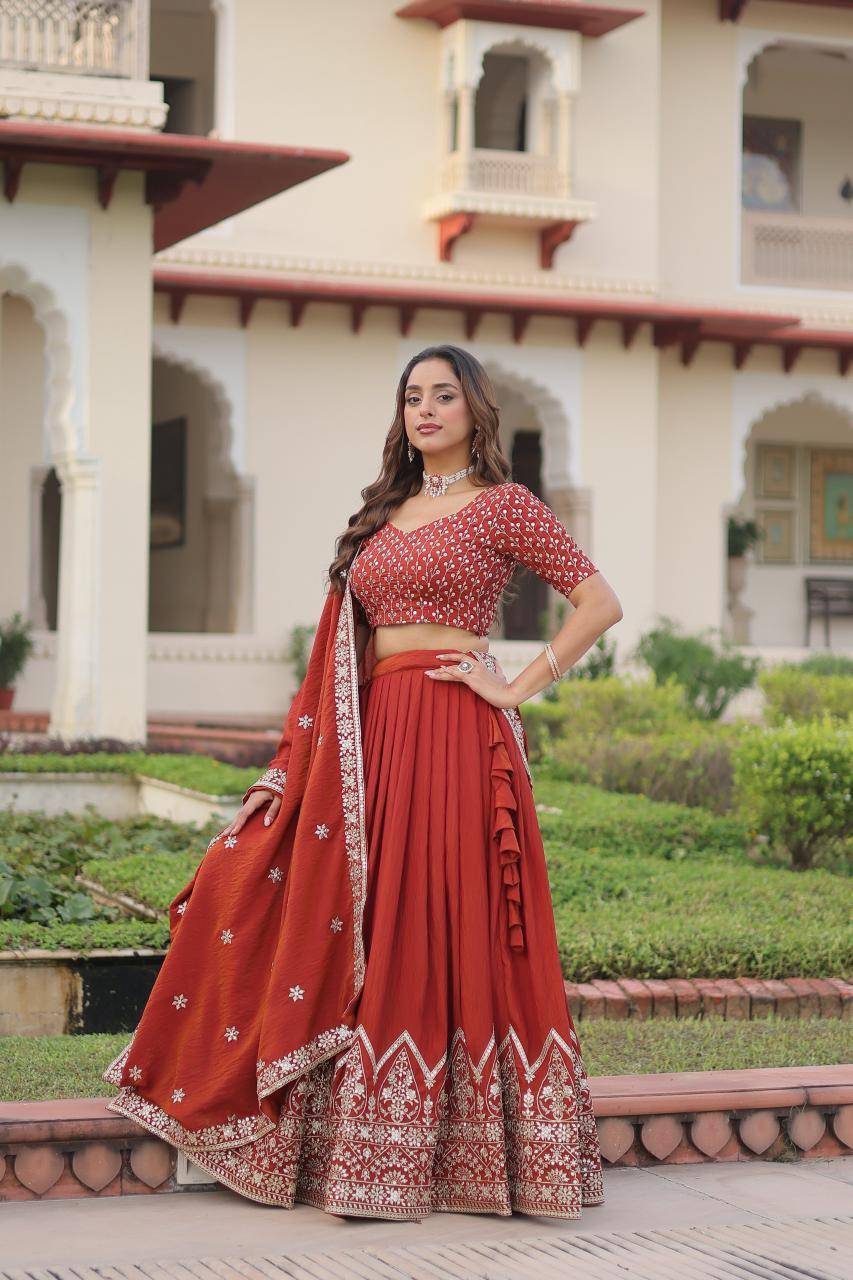 KA-5055 Vichitra Silk Customized lehenga choli in Mumbai