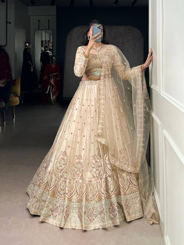 LNB 1453 Net CRM Ethnic lehenga choli in Mumbai