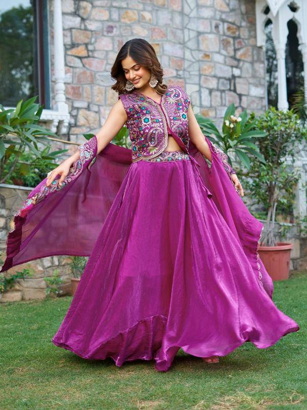 Ram-141 Fendy silk Purple Exclusive lehenga choli collection in Mumbai