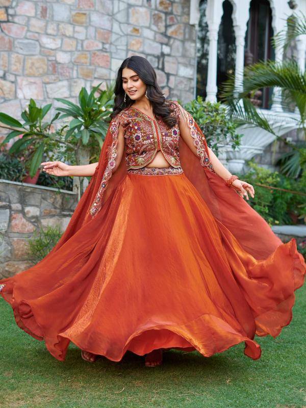 Ram-141 Fendy silk Red Affordable lehenga choli in Mumbai