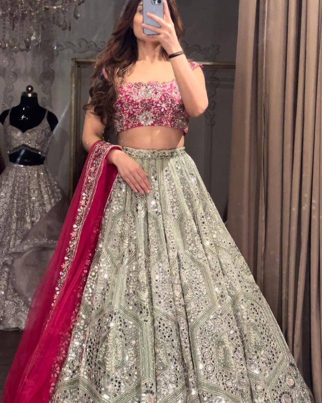 HC-858 Georgette Wholesale designer lehenga choli in Mumbai