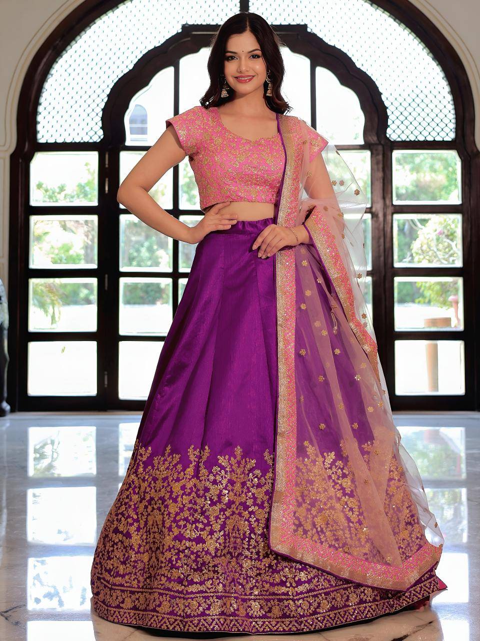 Heritage vol 30 Mulberry Silk Purple Party wear lehenga choli wholesale in Delhi
