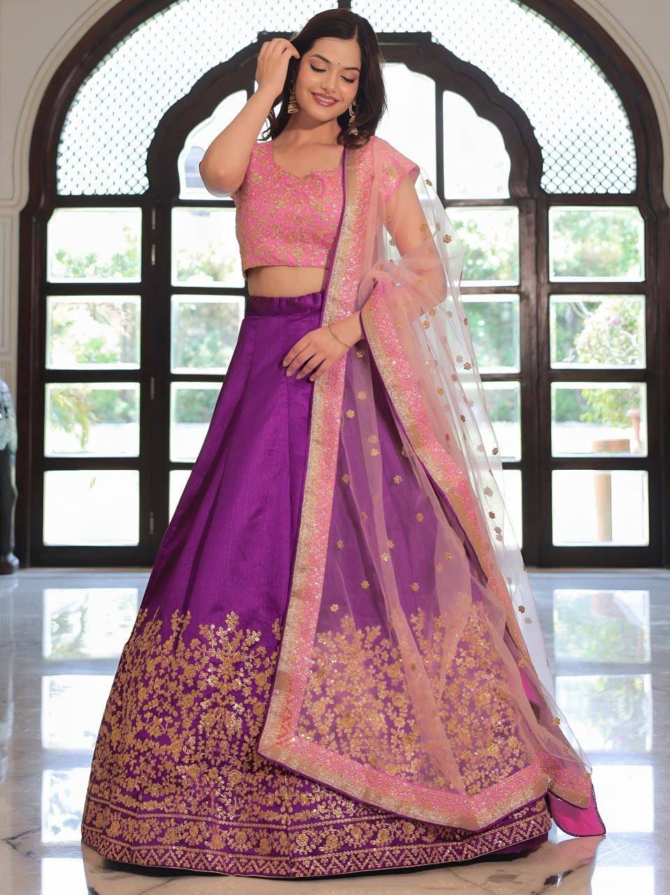 Heritage vol 30 Mulberry Silk Purple Party wear lehenga choli wholesale in Delhi