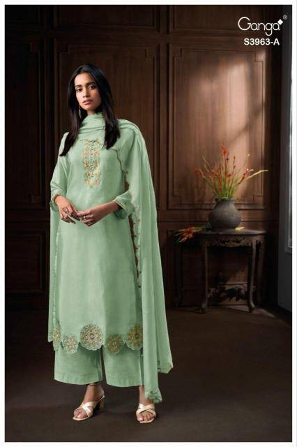 Ganga arlina 3963 Dress material suppliers in mumbai