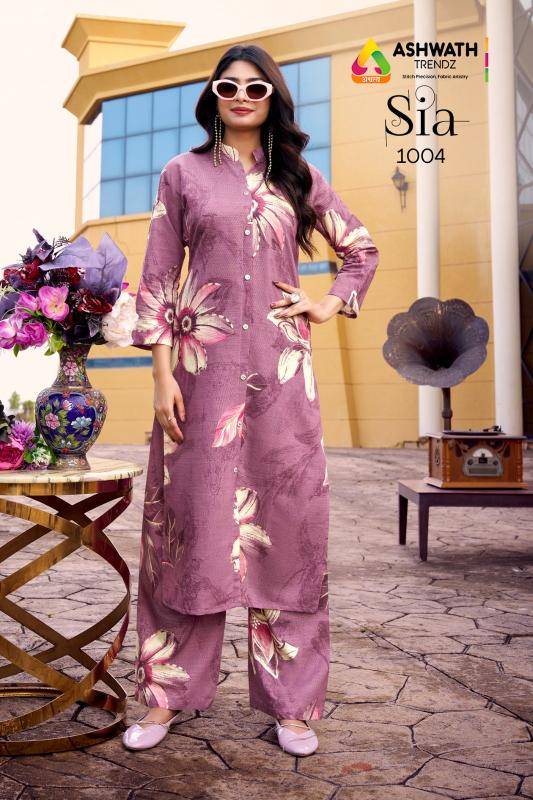 Ashwath sia printed coord set surat kurti market online shopping