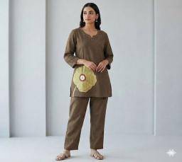 Ballika embroidery work coord set Kurti distributors in kolkata