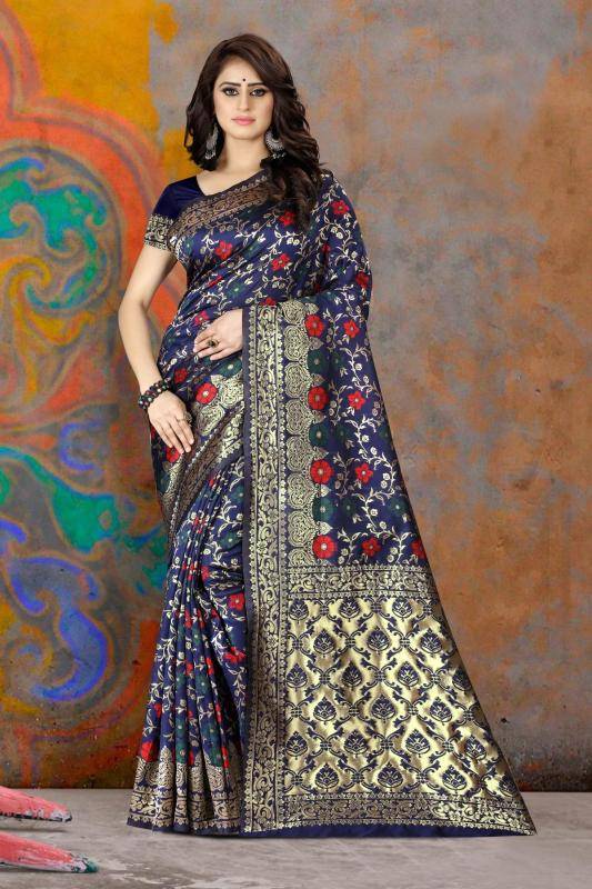 Triveni PARI-50 banarasi silk Wholesale saree suppliers in ahmedabad