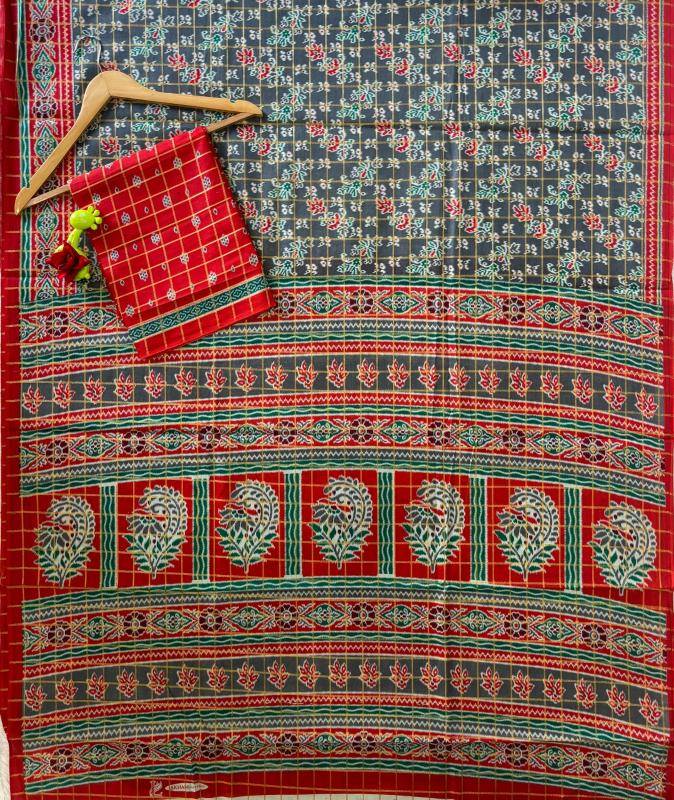 Lakhani traditional patola print Saree wholesalers in ahmedabad