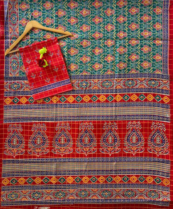 Lakhani traditional patola print Saree wholesalers in ahmedabad