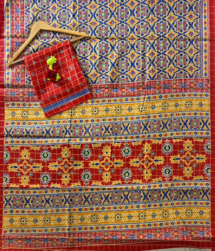 Lakhani traditional patola print Saree wholesalers in ahmedabad