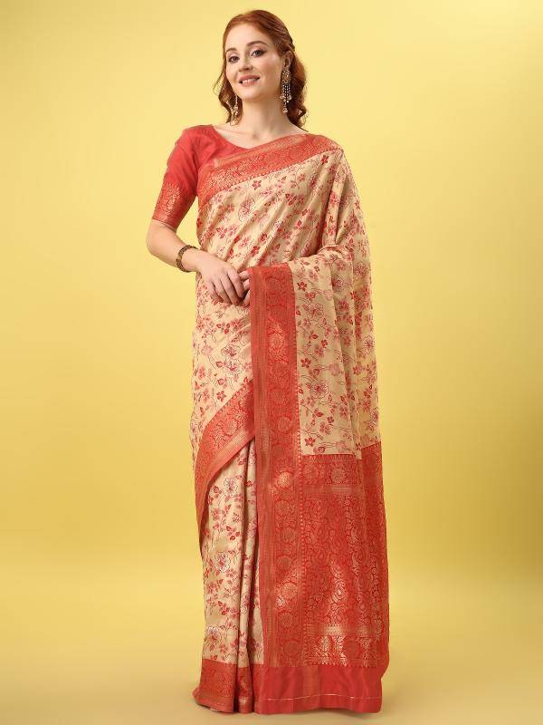 Triveni SSF-04 banararsi silk Bulk saree dealers in ahmedabad