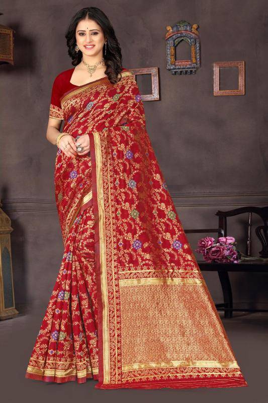 Triveni MN-01 banararsi silk Saree manufacturers in ahmedabad