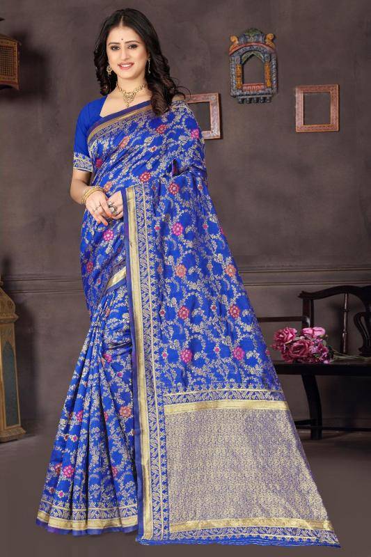 Triveni MN-01 banararsi silk Saree manufacturers in ahmedabad