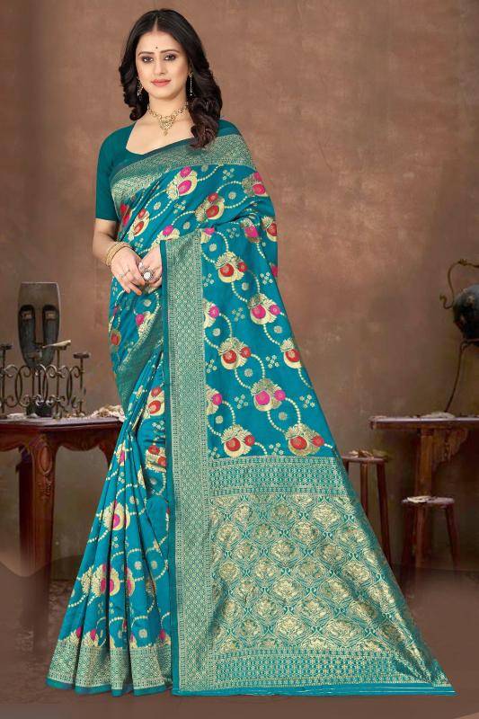 Triveni MN-03 banararsi silk Affordable sarees in ahmedabad