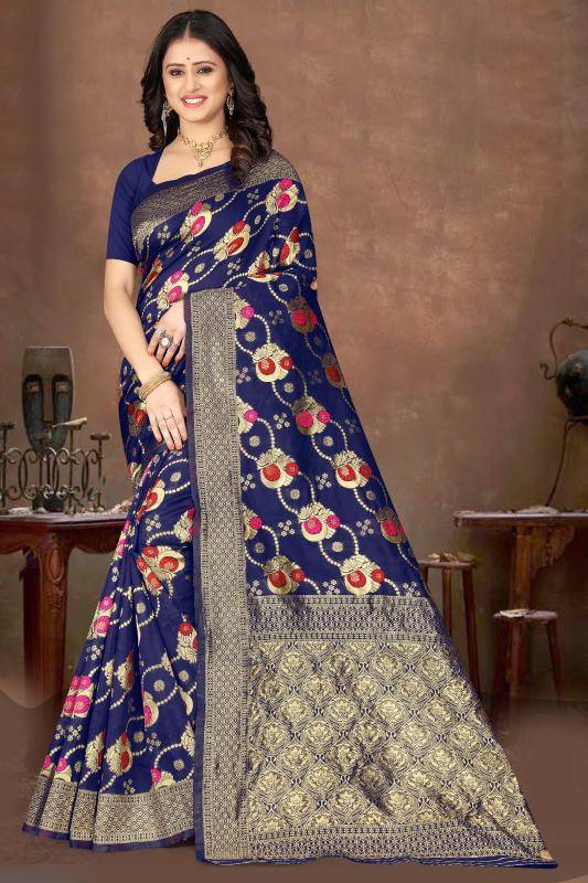 Triveni MN-03 banararsi silk Affordable sarees in ahmedabad