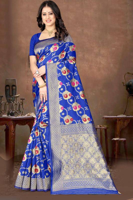 Triveni MN-03 banararsi silk Affordable sarees in ahmedabad