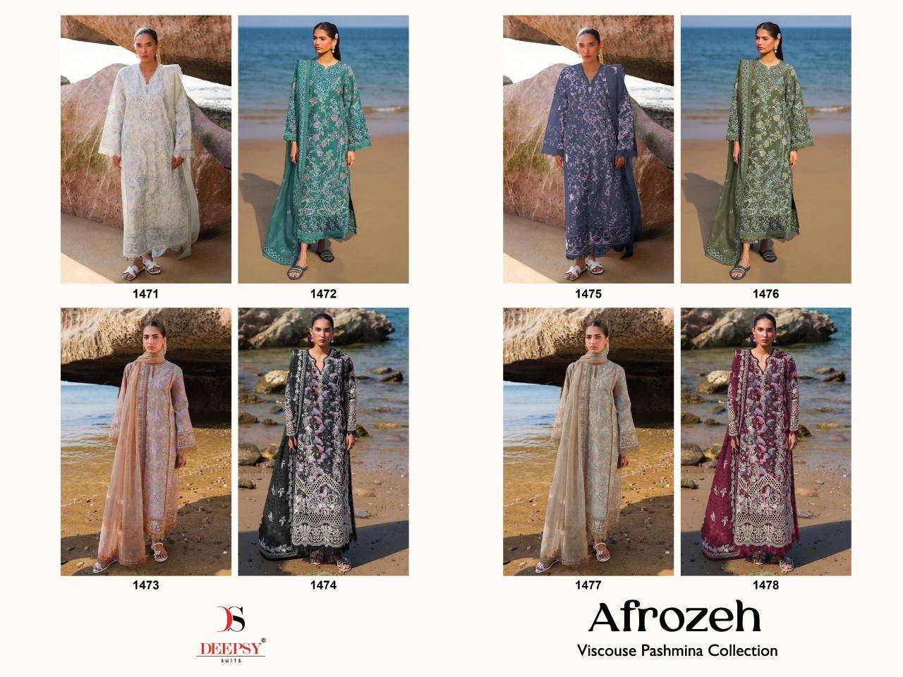 Deepsy afrozeh viscous pashmina collection 25 Designer Salwar Kameez