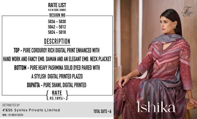 T&M ishika Unstitched dress materials wholesale in Delhi