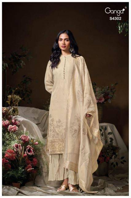 Ganga isvaya 4302 Dress material suppliers in Delhi
