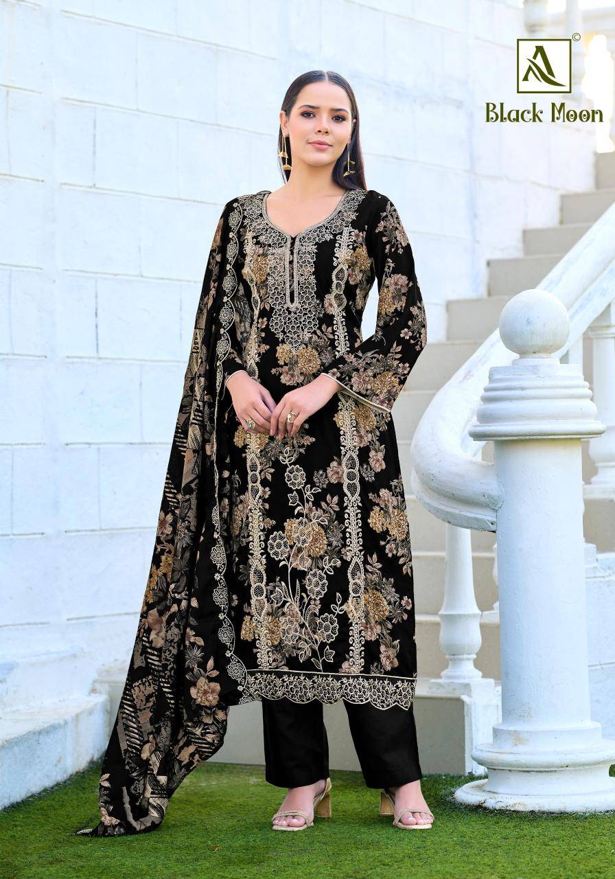 Alok suit black moon Designer dress materials in Delhi