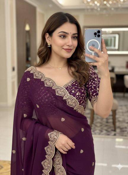 Tulsi embroidery Saree manufacturers in India