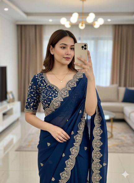 Tulsi embroidery Saree manufacturers in India