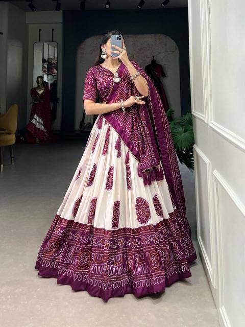 Best quality Dolla silk Purple Party wear lehenga choli wholesale in Mumbai