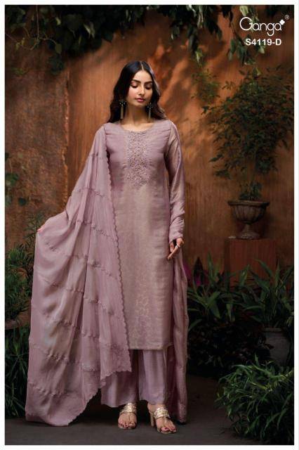 Ganga qyra 4119 dress materials manufacturers and wholesalers