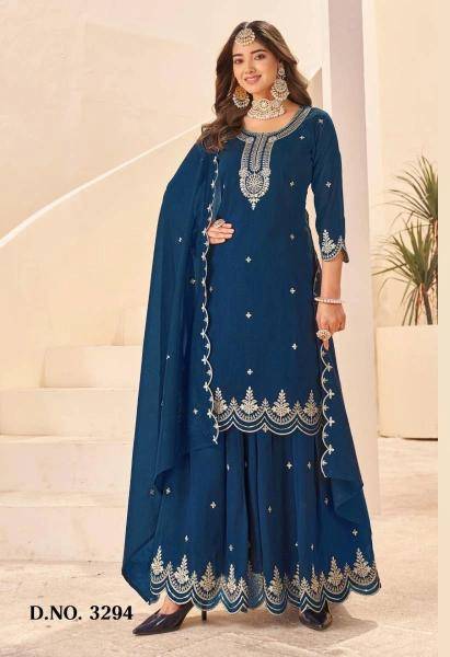 Ladies flavour d.no 3294 Salwar Kameez manufacturers in hydrabad