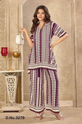 Ladies flavour d.no 3279 coord sets Kurti exporters in Pune
