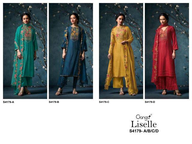 Ganga liselle 4179 Dress materials wholesale