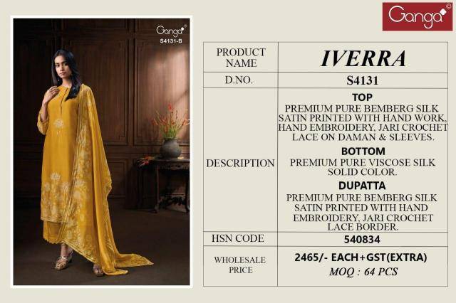 Ganga iverra 4131 Dress material suppliers