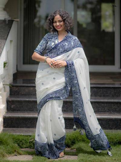 Triveni W-346 cotton Designer sarees in mumbai