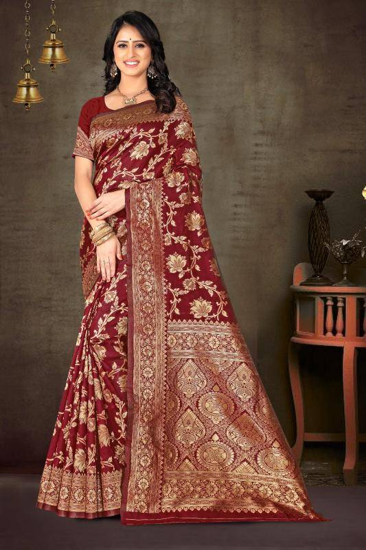 Triveni MN-07 banarasi silk  Wholesale saree shop in mumbai