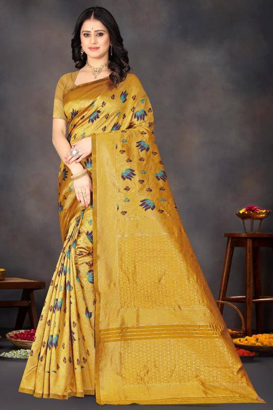 Triveni MN-04 banarasi silk Wholesale saree market in mumbai