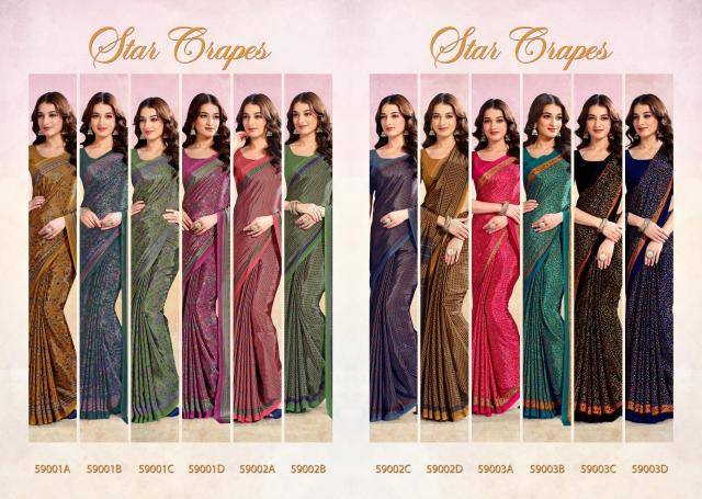 Tulsi star crapes Wholesale Saree Dealers in Kolkata