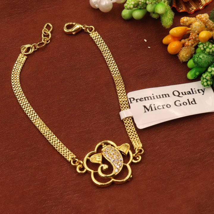 Micro gold AD Fancy bracelet 522 Cheap artificial jewellery online India