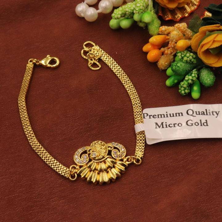 Micro gold AD Fancy bracelet 524 Indian imitation jewellery wholesale market